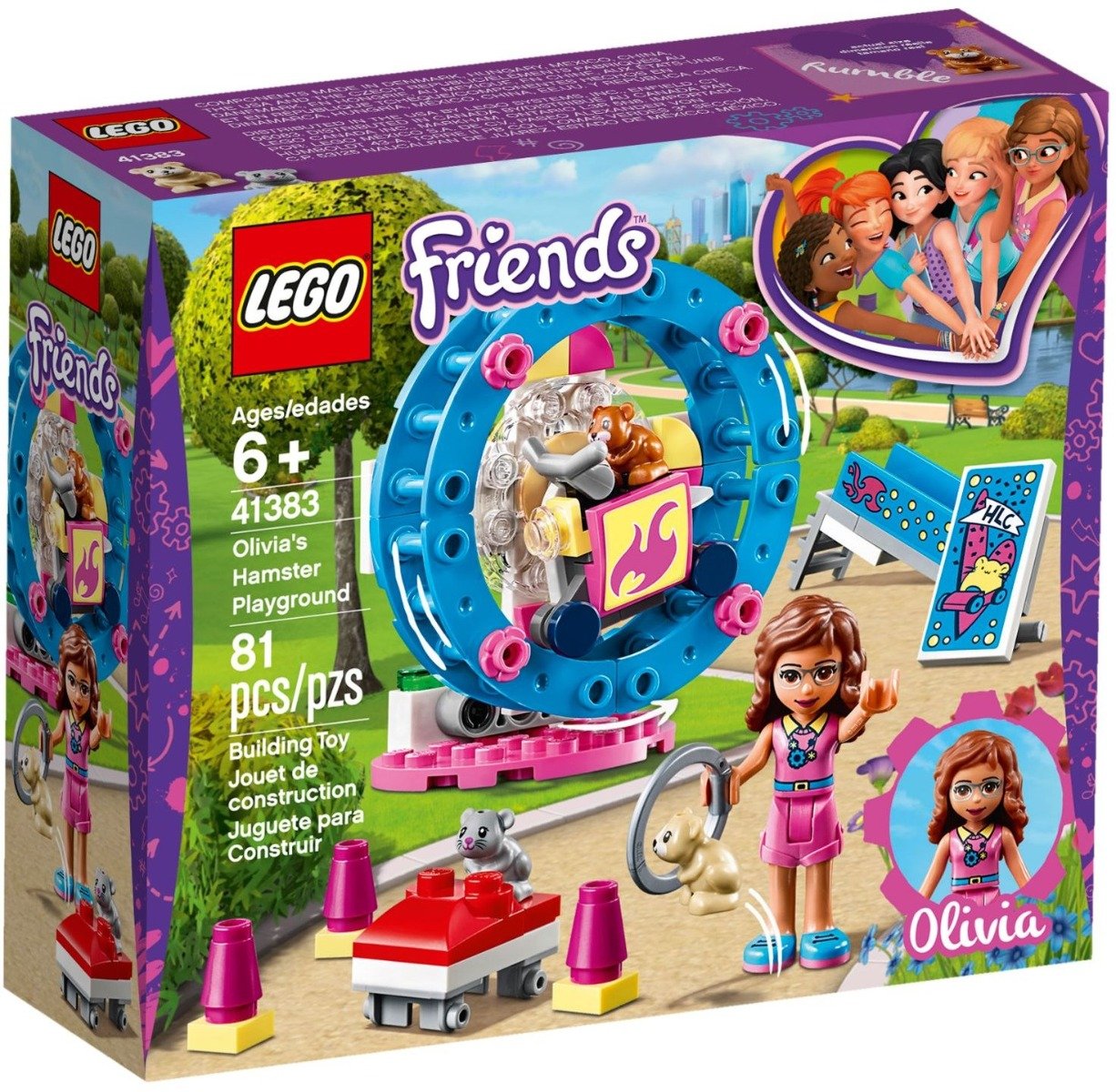 LEGO® Friends - Terenul de joaca al hamsterului Oliviei (41383)