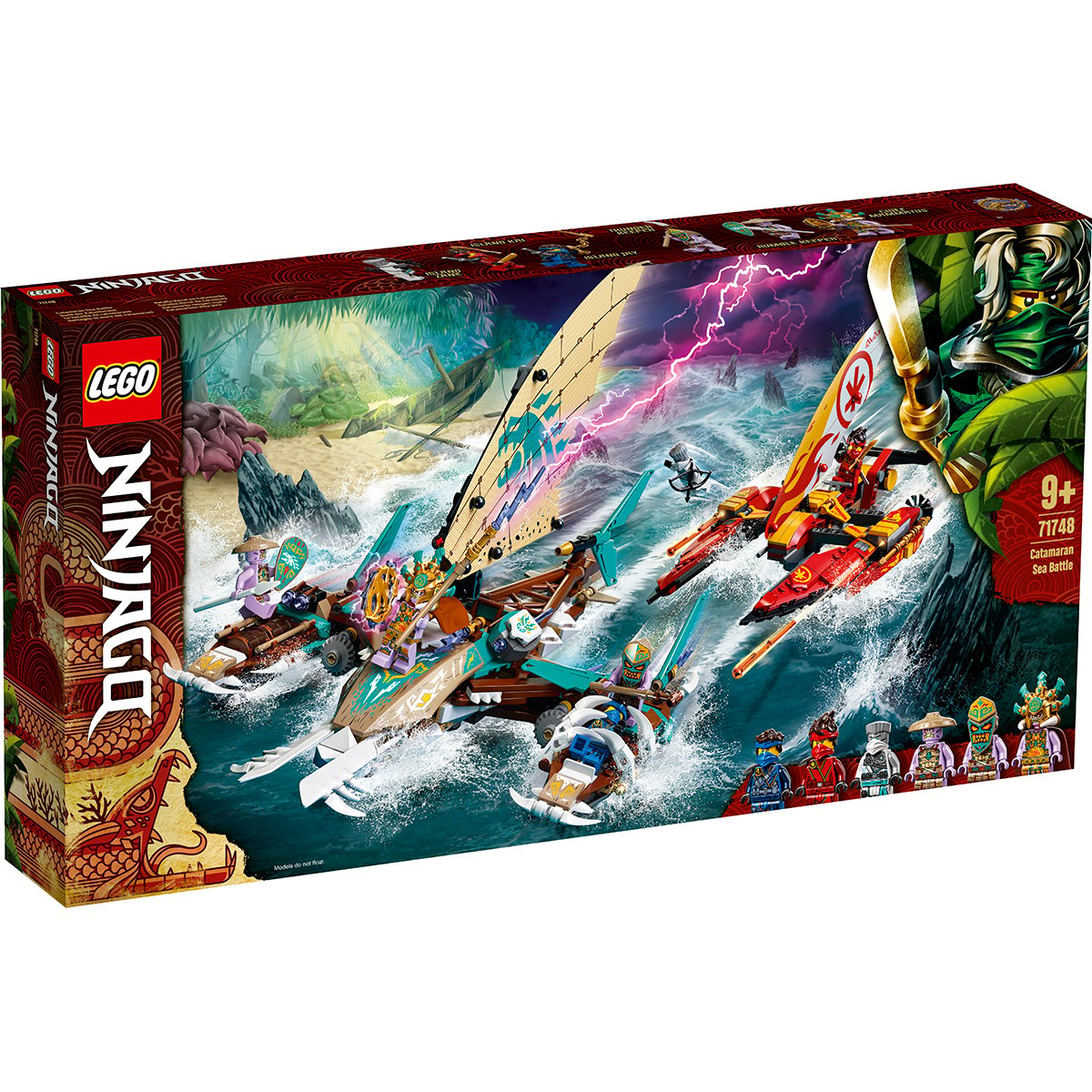 LEGO® Ninjago® - Lupta pe mare cu catamaranul (71748)