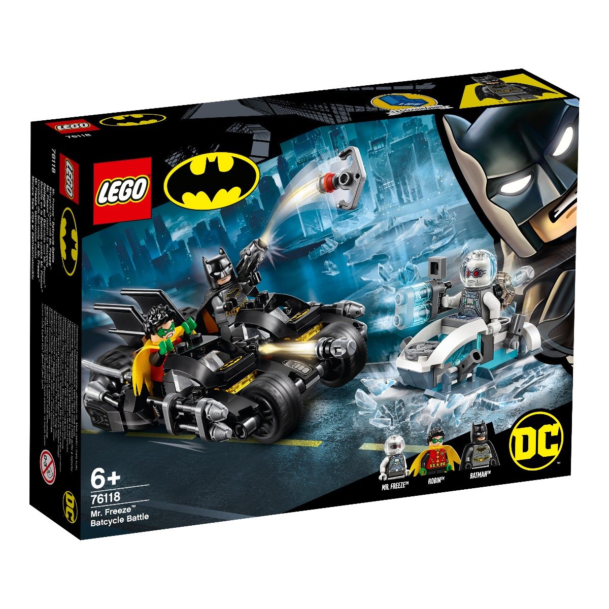 LEGO® DC Comics Super Heroes - Mr. Freeze™ in batalia pe batcycle