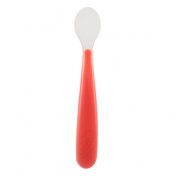 lingurita silicon chicco - rosu, 6+ luni