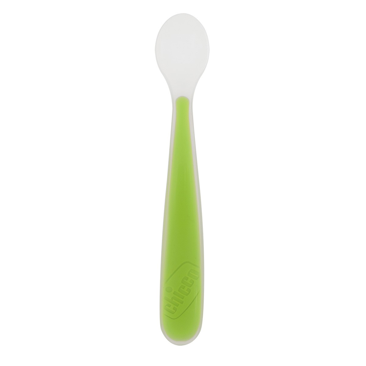 Lingurita silicon chicco, verde, 6+ luni