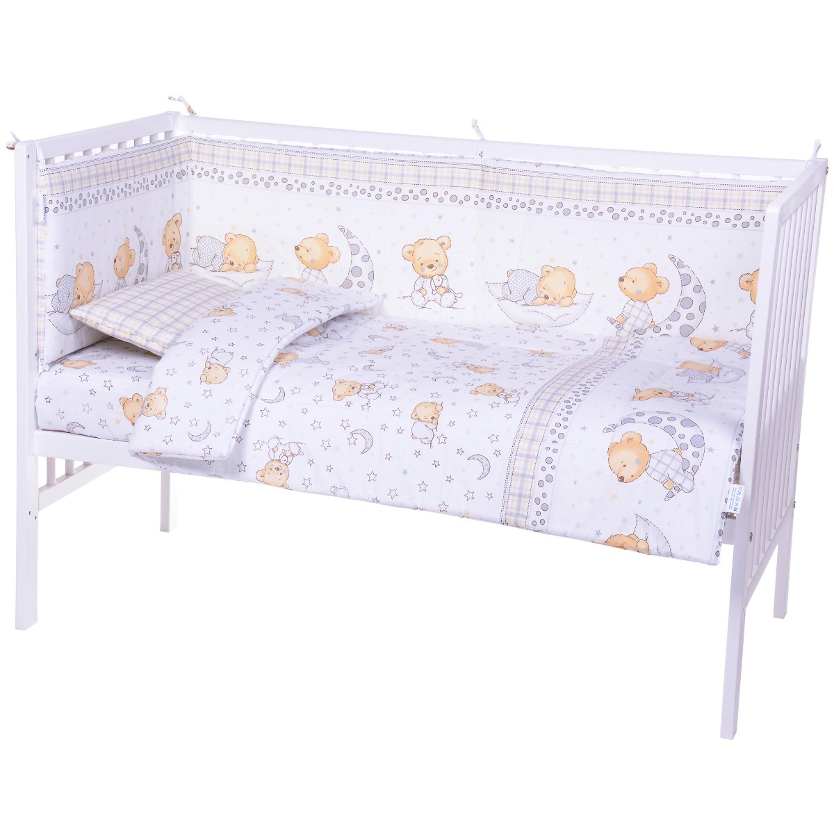 Set lenjerie de patut bebe royal, 5 piese