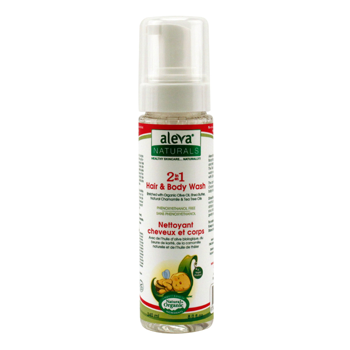 lotiune de spalare 2 in 1 pentru par si corp aleva naturals, 200 ml