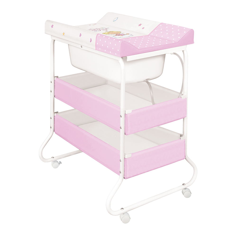 masa pentru infasat si cadita lorelli classic suzi - little angel white & pink