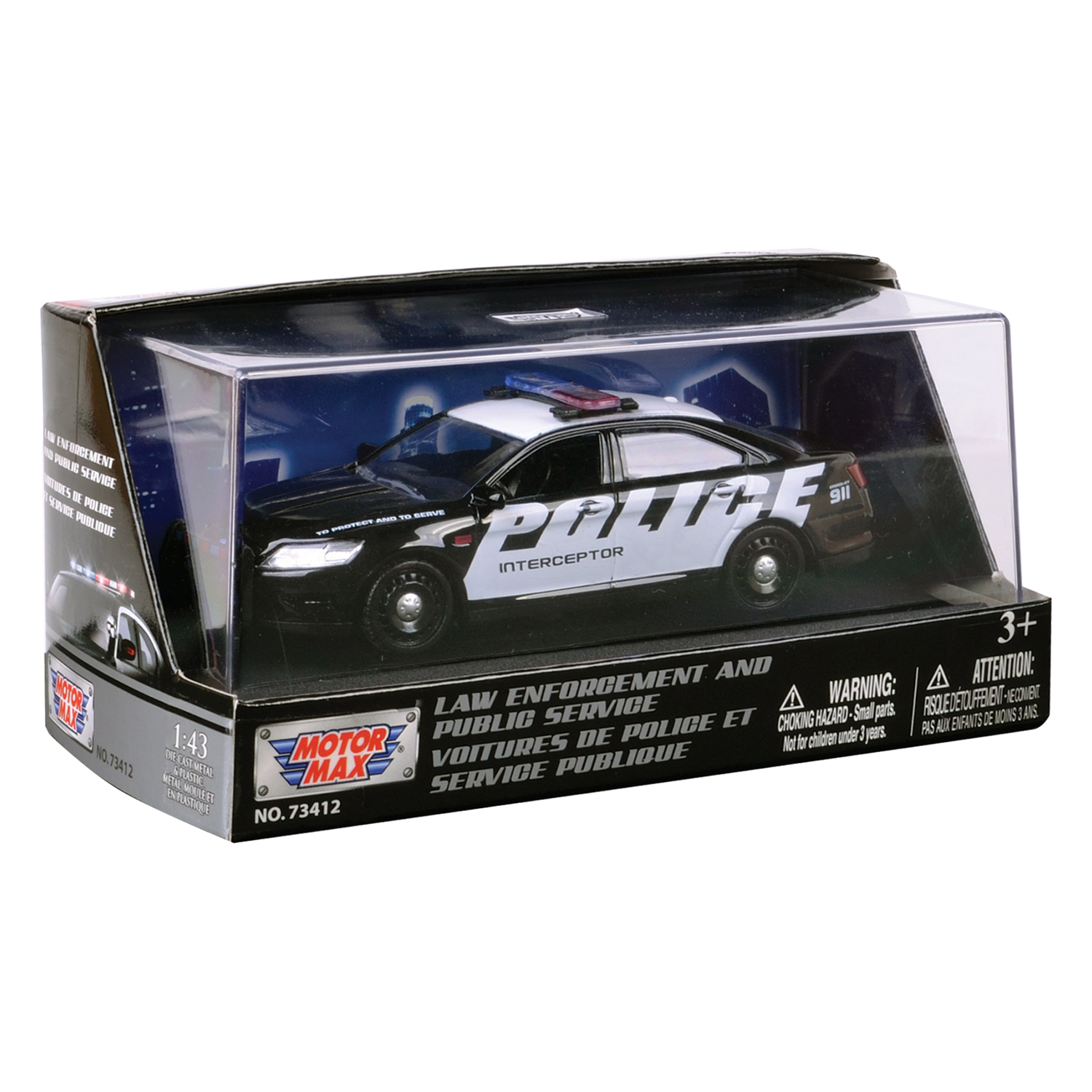 masinuta de politie si serviciu public motormax die-cast 73412