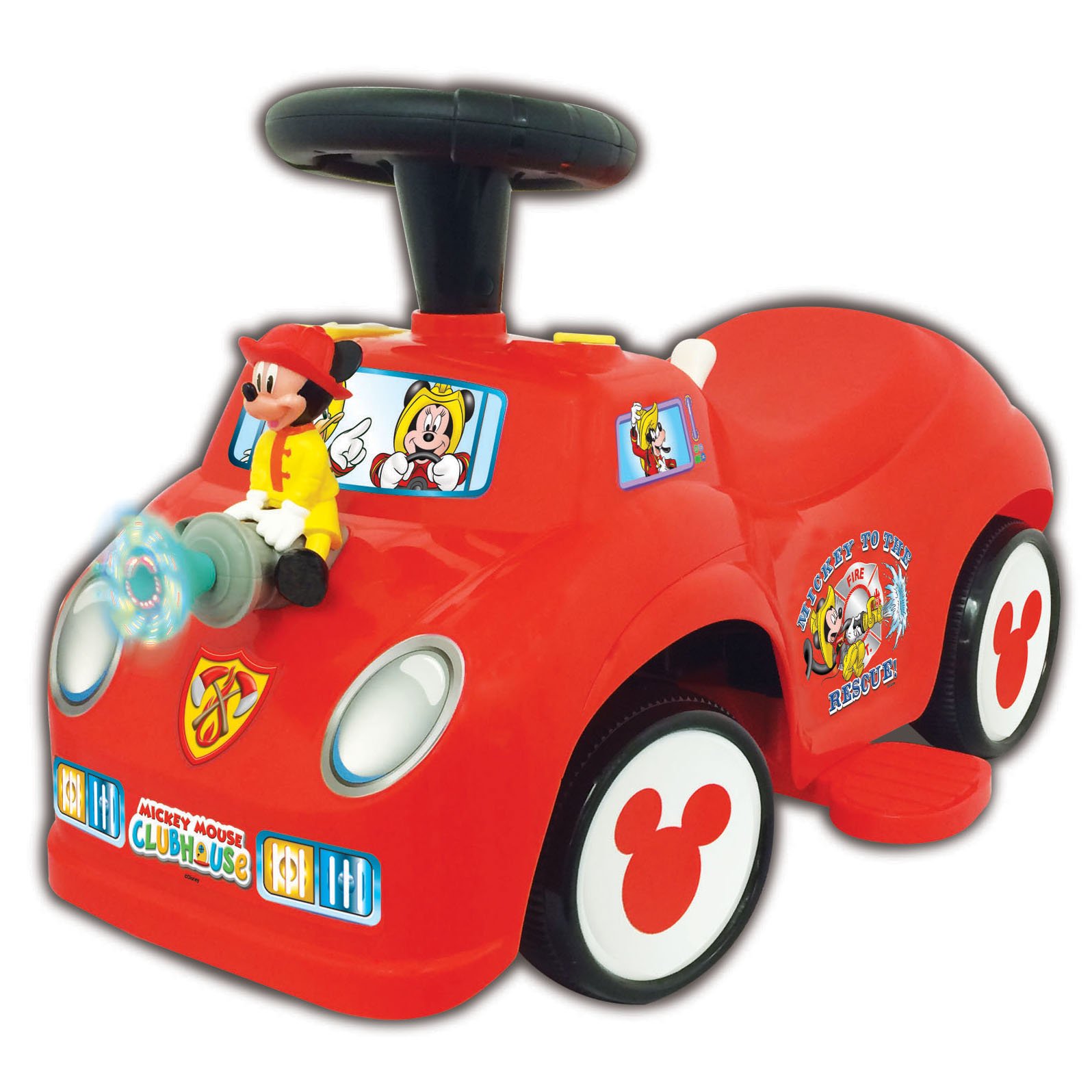 masinuta fara pedale kiddieland - masina de pompieri a lui mickey mouse
