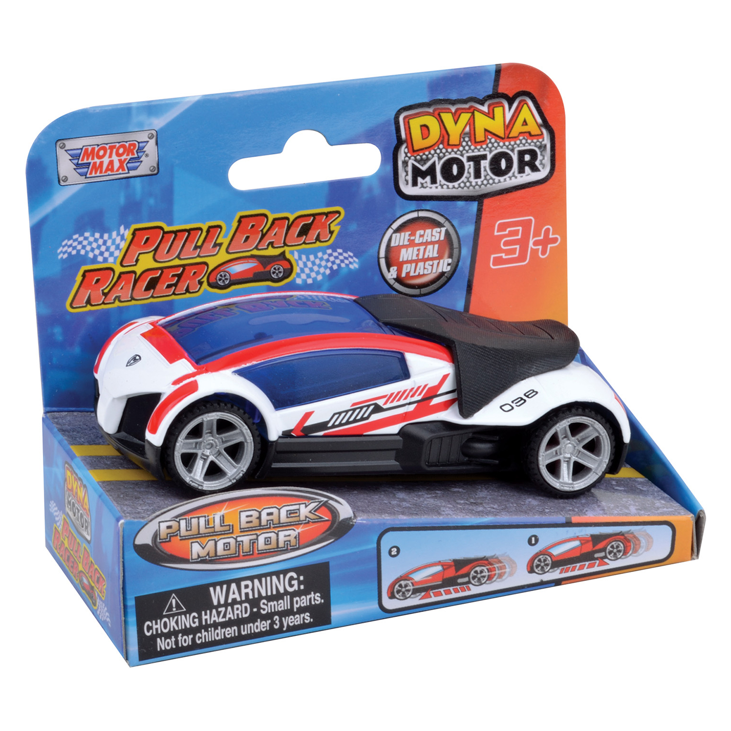 masinuta motormax dyna motor 1:43 pull back racer