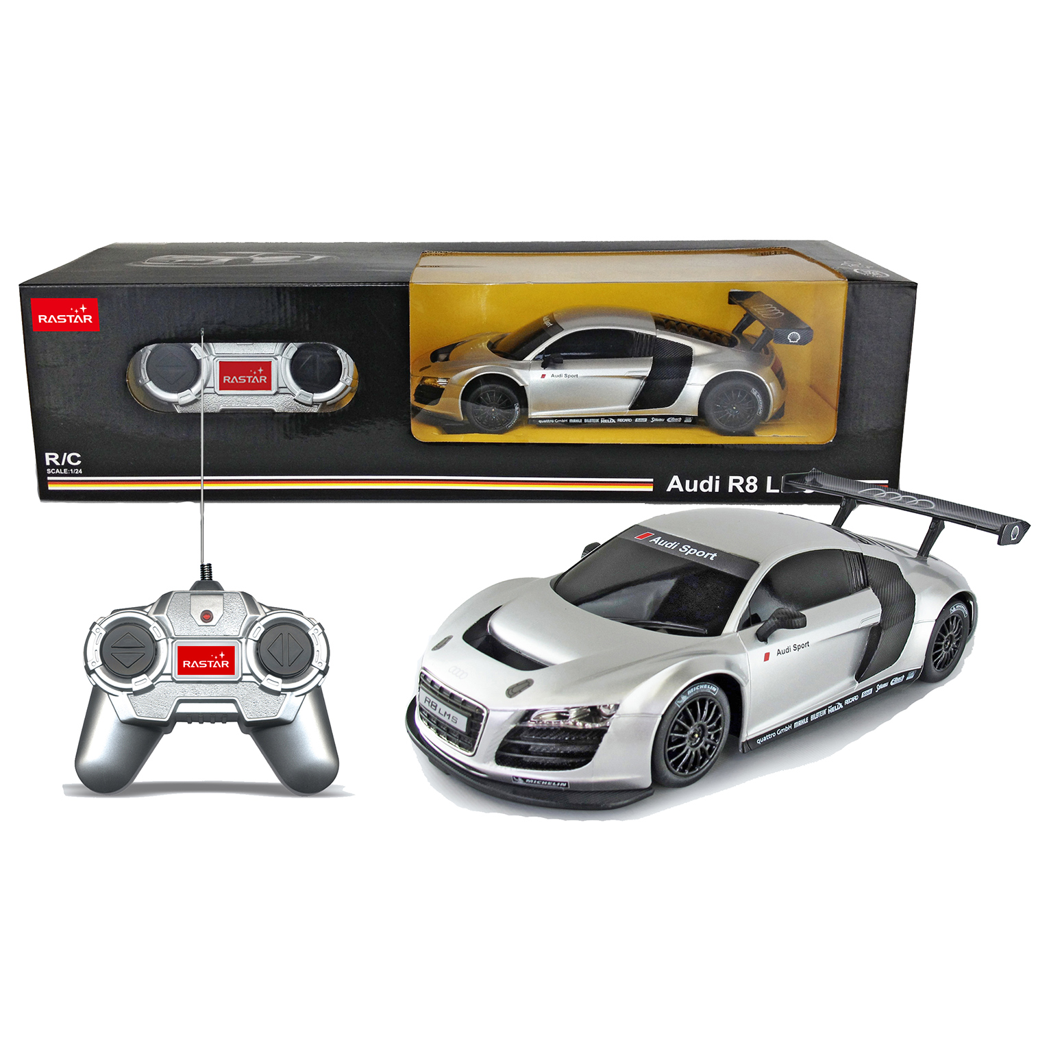 masina cu telecomanda rastar - audi r8 lms 1:24