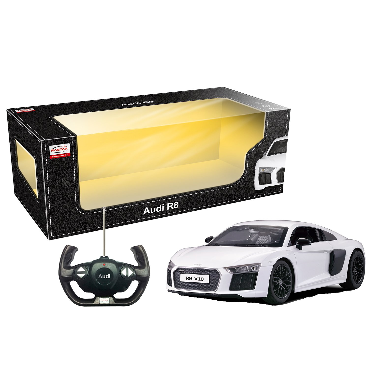 masina cu telecomanda rastar audi r8 versiunea 2015 1:14