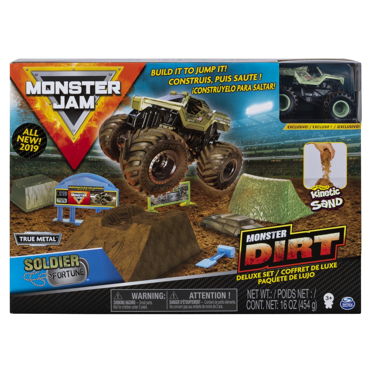 Set Masinuta Monster Jam Monster Dirt Soldier Fortune