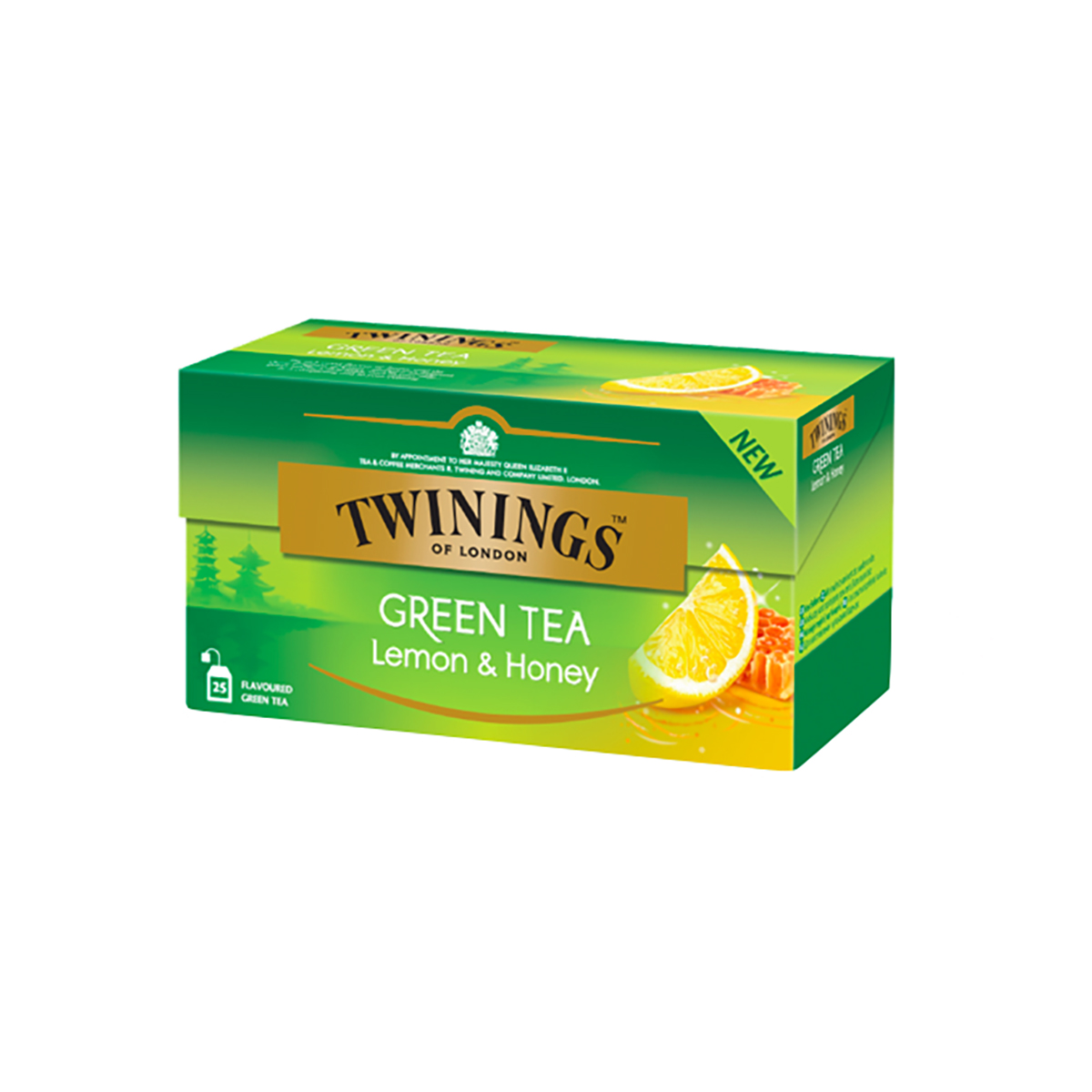 Ceai verde cu aroma de lamaie si miere twinings, 25 x 1,6 g