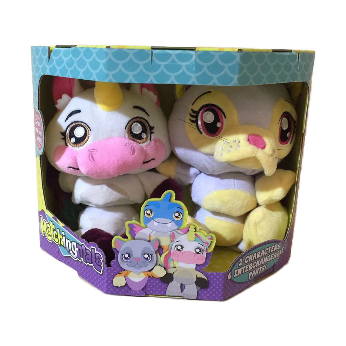 Set doua animalute de plus Matchingmals, Pisica si Unicorn
