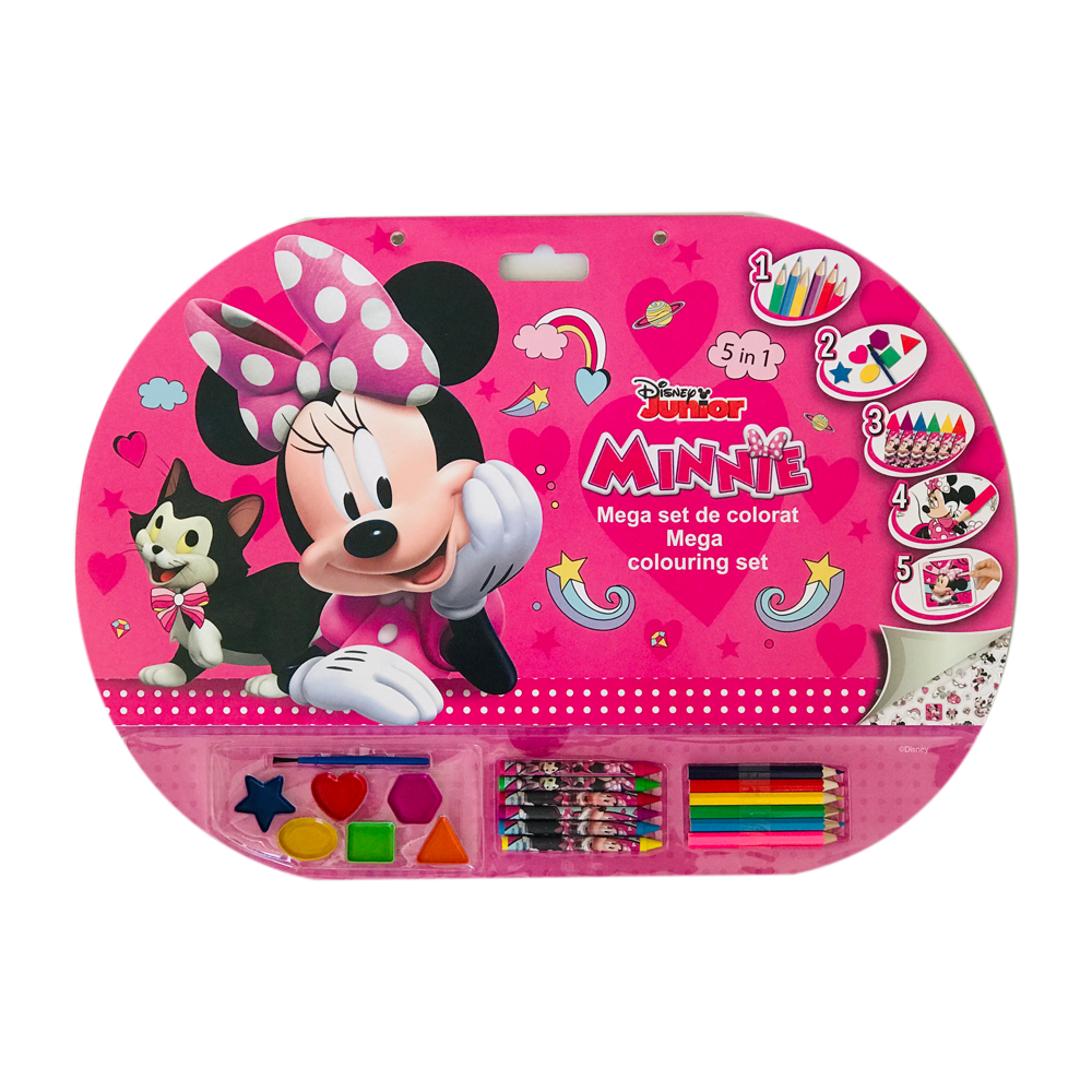 Mega Set de colorat 5 in 1, Minnie Mouse Disney Minnie Mouse