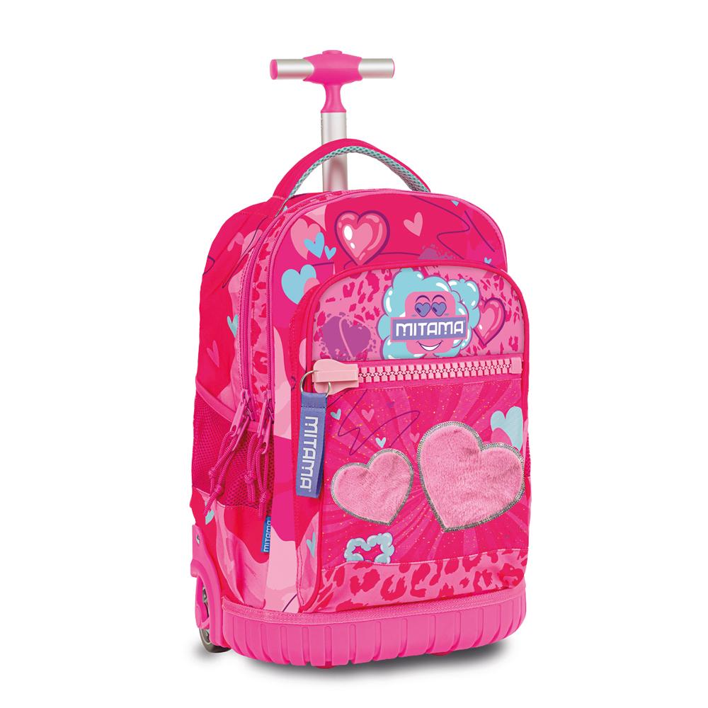 Troller cu 3 compartimente, Mitama, Run Maxi, Furry Pink