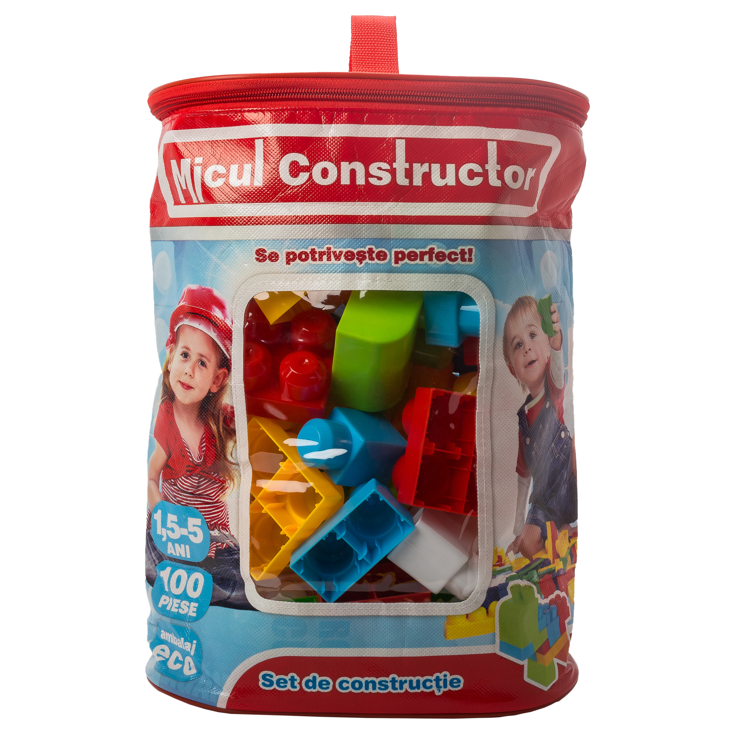 micul constructor - set 100 cuburi de constructie