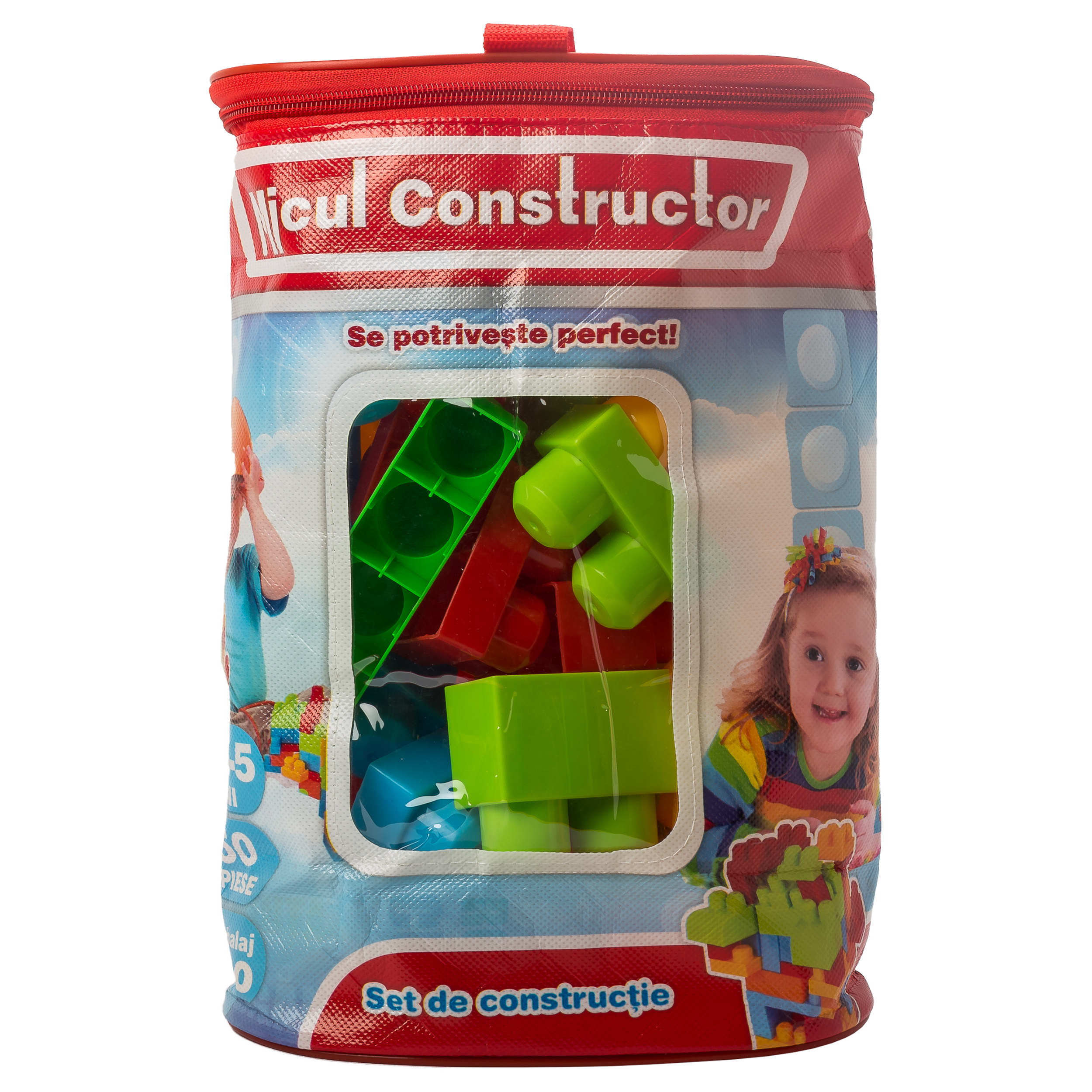 micul constructor - set 50 cuburi de constructie