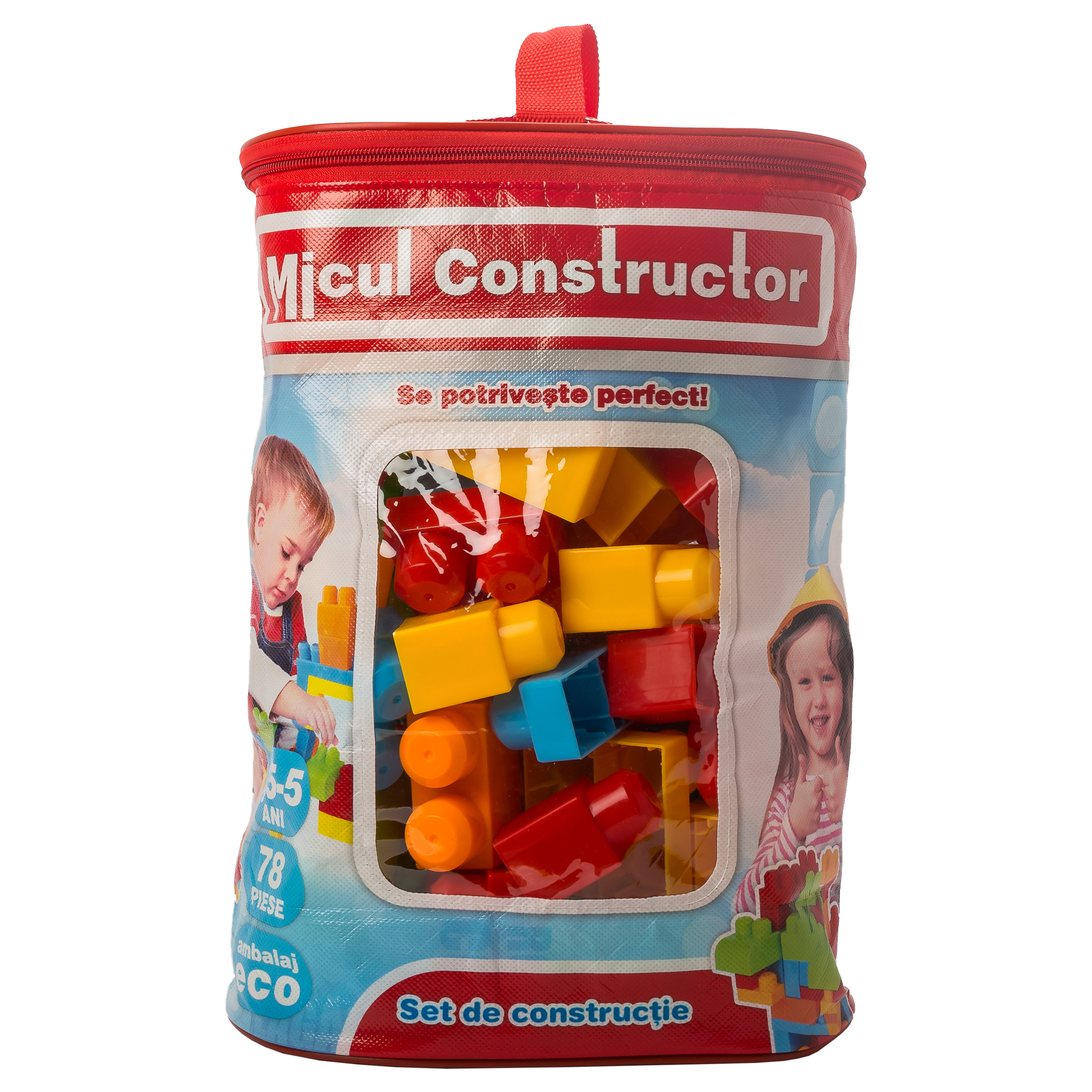 micul constructor - set 78 cuburi de constructie