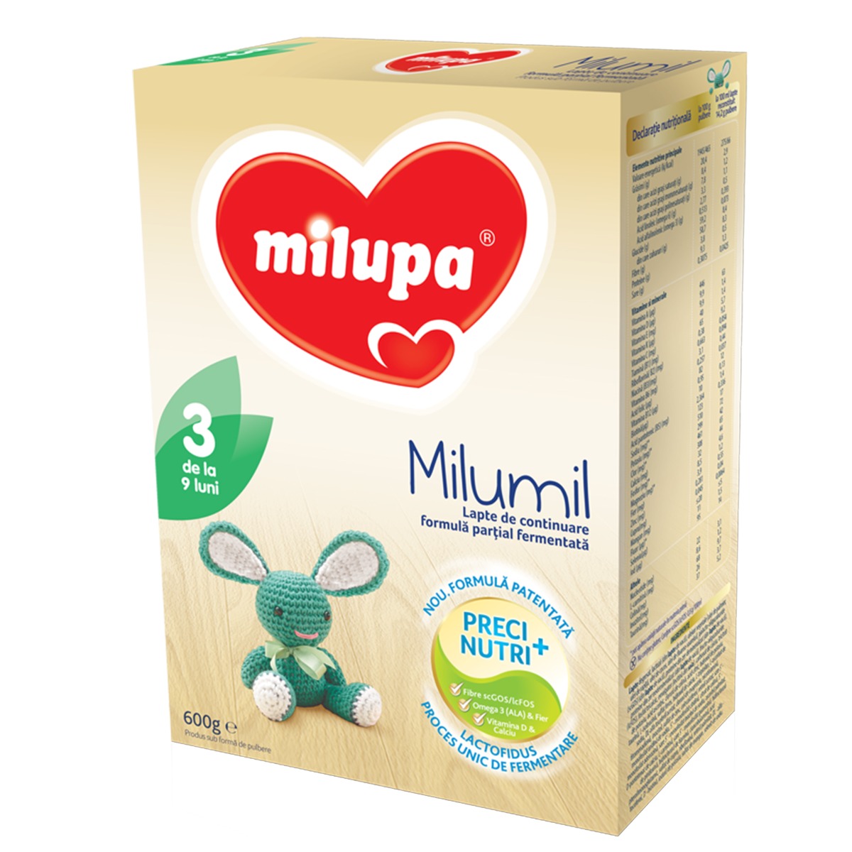 Milupa Milumil 3, Lapte de continuare, 600g