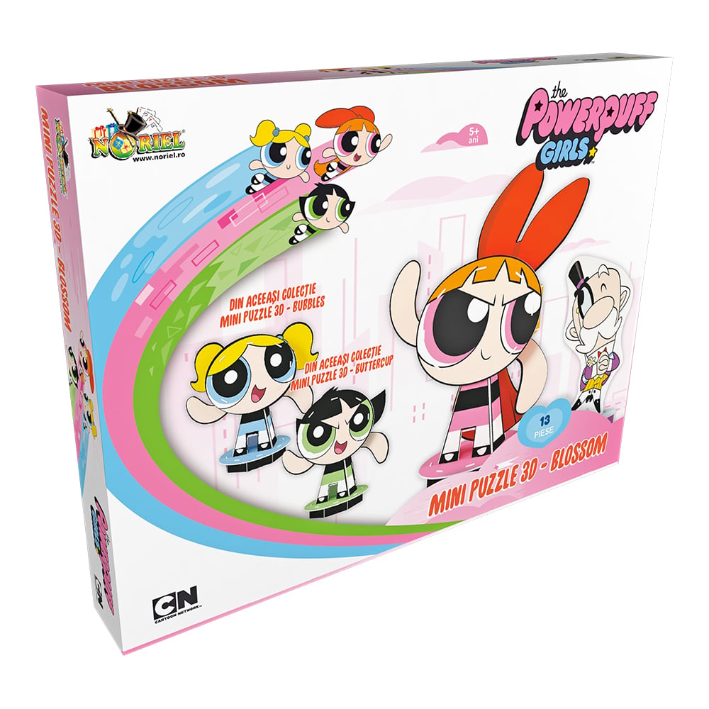 Mini Puzzle 3D Noriel Powerpuff Girls Blossom, 13 piese