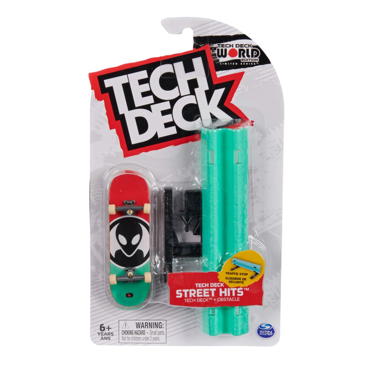 Mini placa skateboard, Tech Deck Alien, cu obstacol inclus 20125335