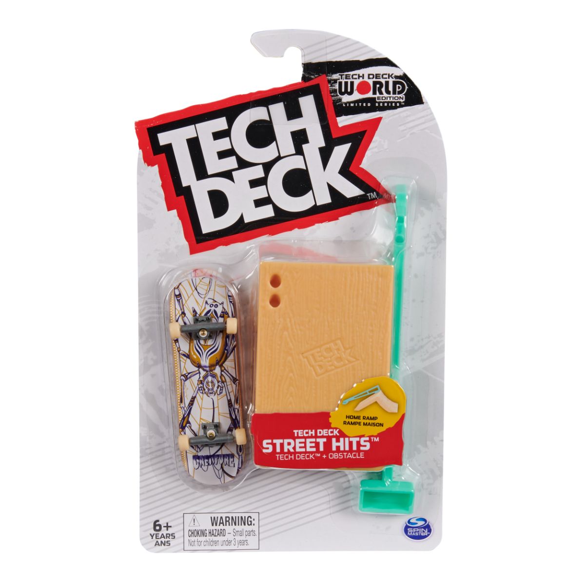 Mini placa skateboard, Tech Deck Creature, cu obstacol inclus 20125334 20125334 imagine 2022 protejamcopilaria.ro