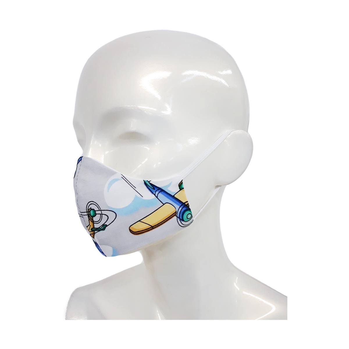 Set 2 bucati, Masca de fata, copii 3-6 ani, forma anatomica, reutilizabila, Noriel, Avion Noriel imagine 2022