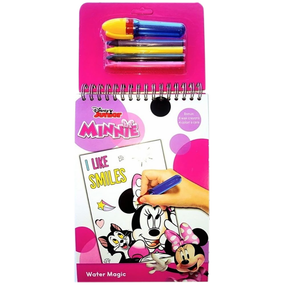 Set pictura cu apa si 4 creioane cerate, Disney Minnie Mouse