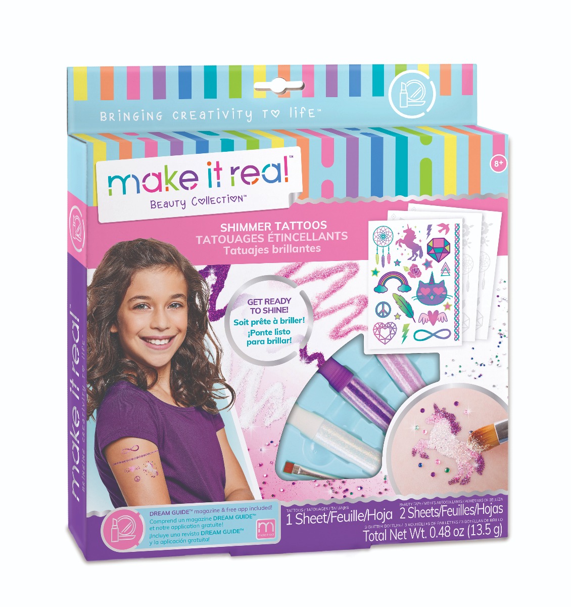 Set tatuaje cu sclipici, make it real