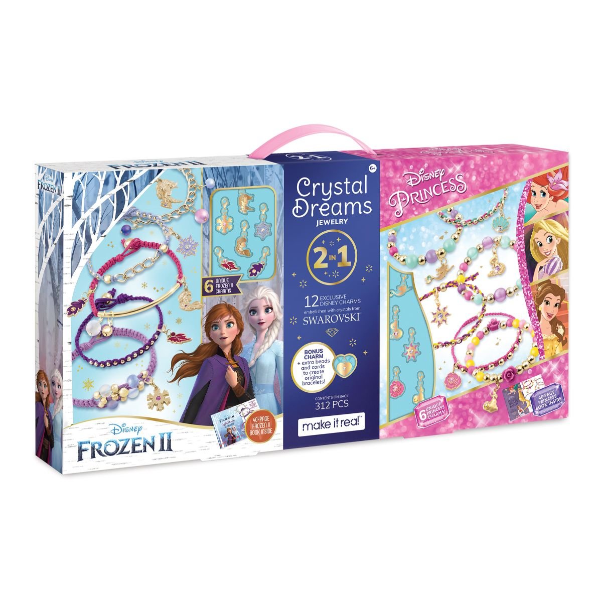 Set bratari colorate din margele cu talisman Disney Princess, Make It Real Jocuri creative 2023-09-26