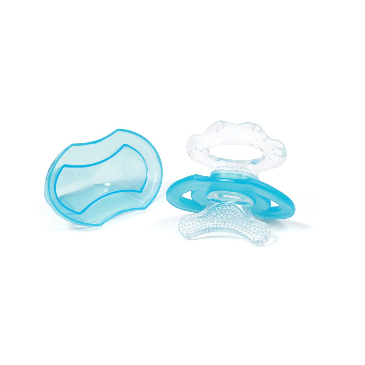 Inel gingival cu forma de suzeta BabyOno, Albastru