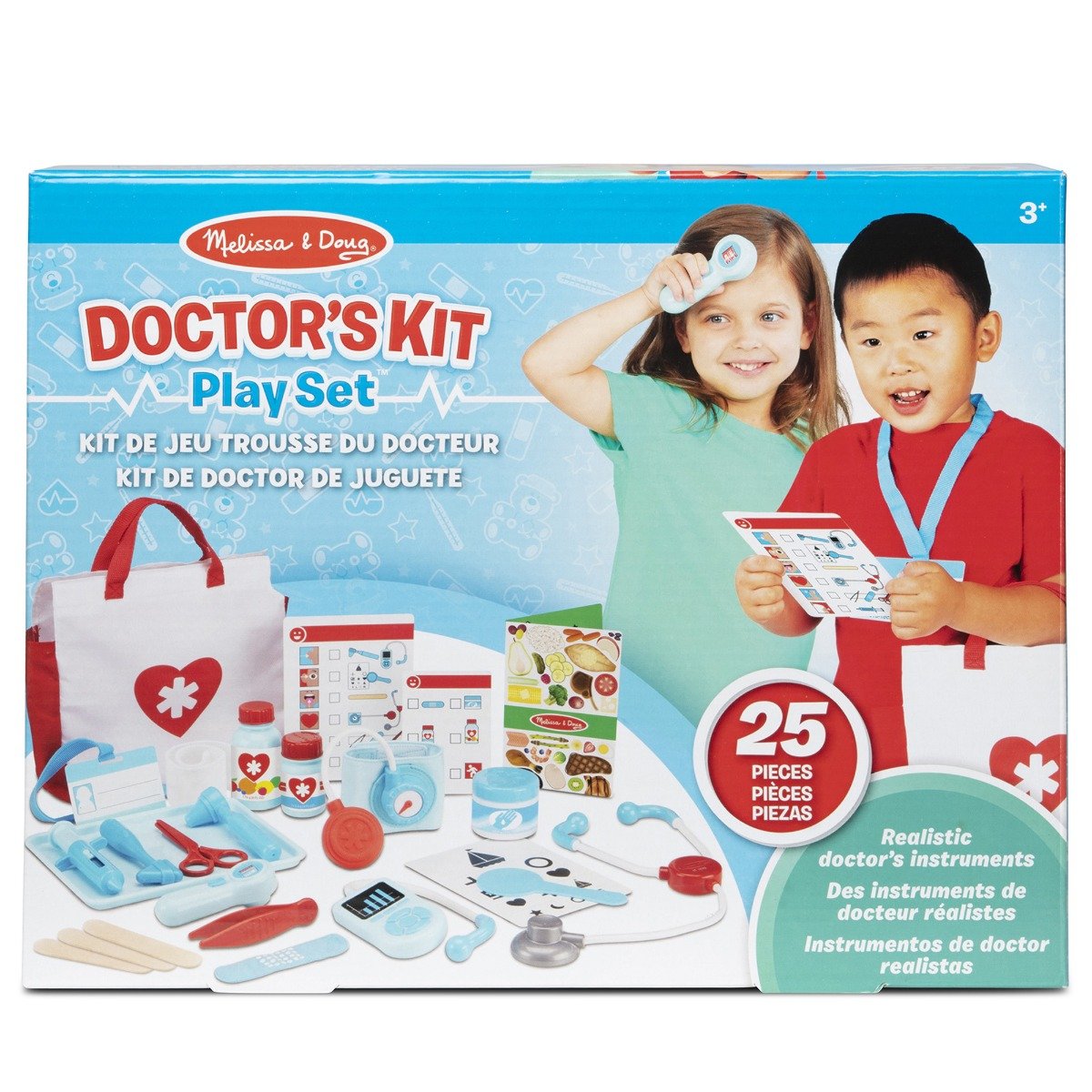 Set de joaca, Melissa & Doug, La Doctor, 25 piese, 6074884