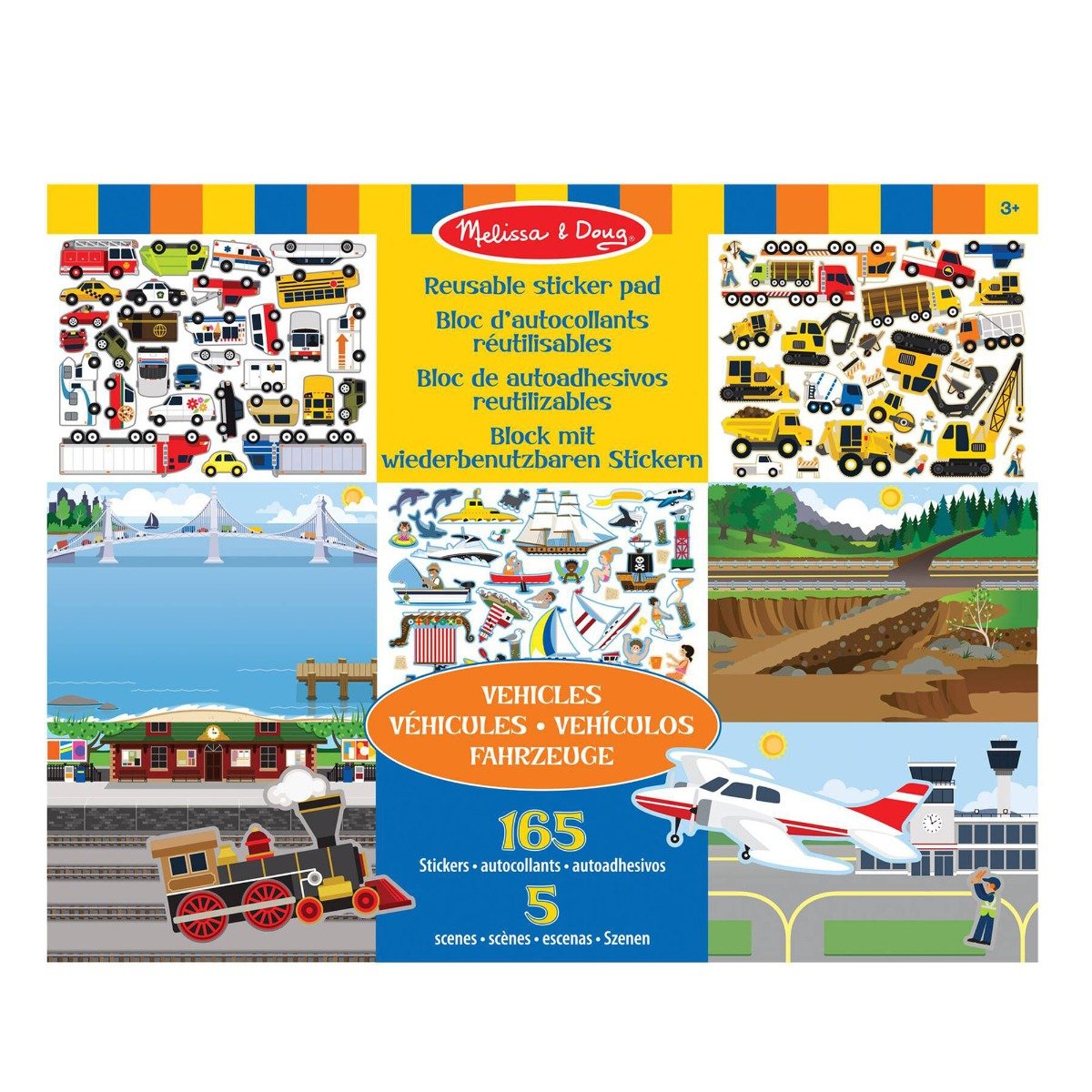 Set autocolante reutilizabile, Melissa & Doug, Vehicule