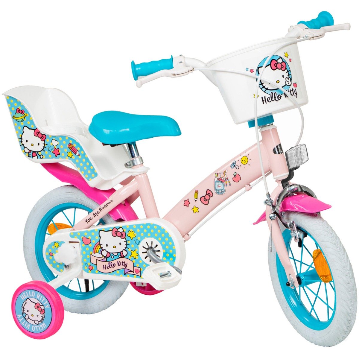 Bicicleta copii Hello Kitty, 12 inch Bicicleta imagine 2022 protejamcopilaria.ro