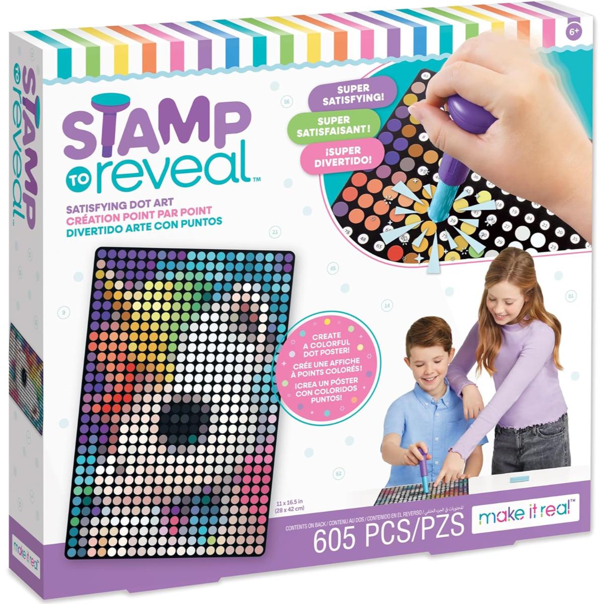 Set creativ, Make It Real, Stamp to Reveal, Single Unicorn, 605 piese