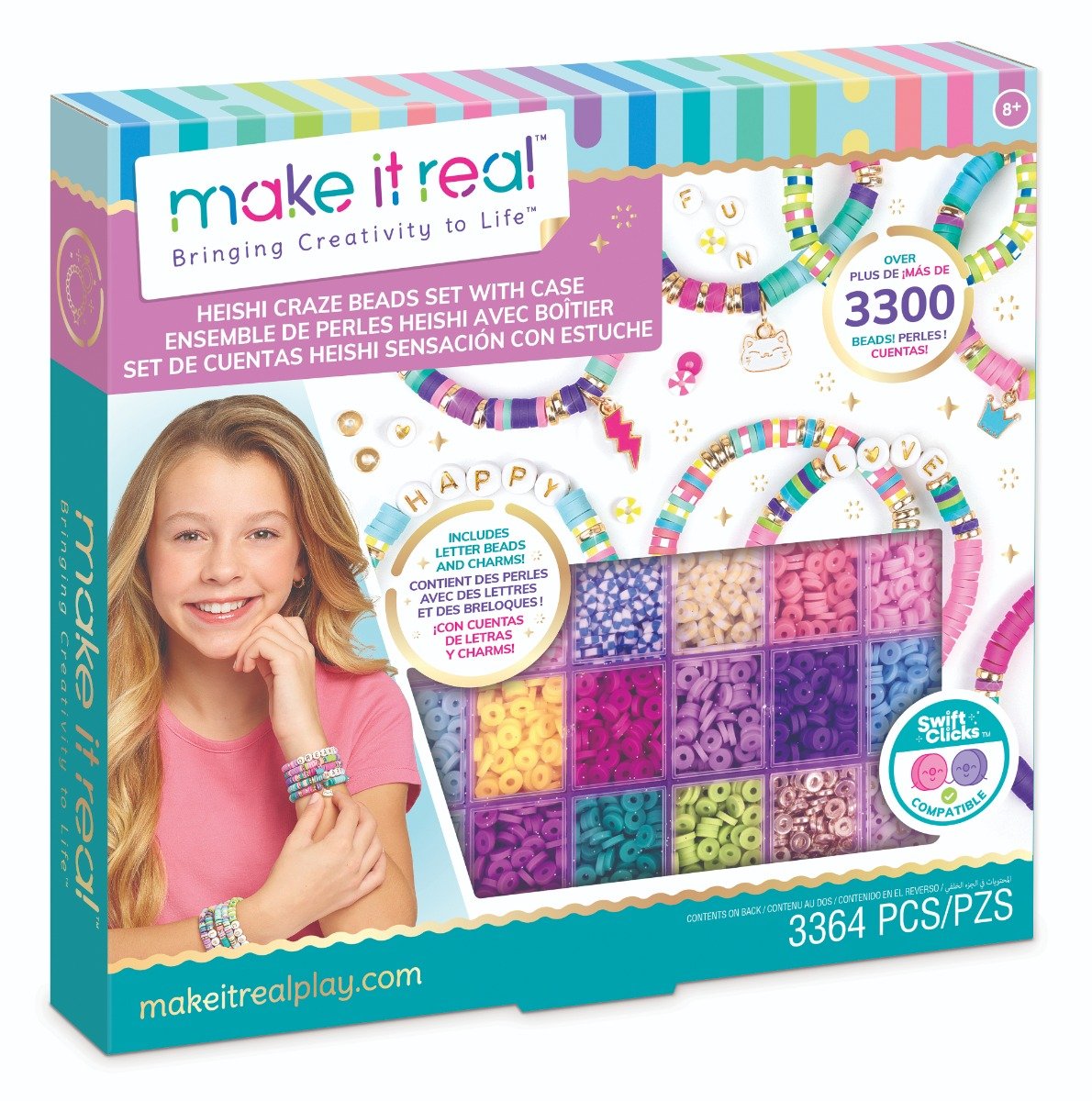 Set margele in cutie, Make It Real, Heishi Craze, 3364 piese