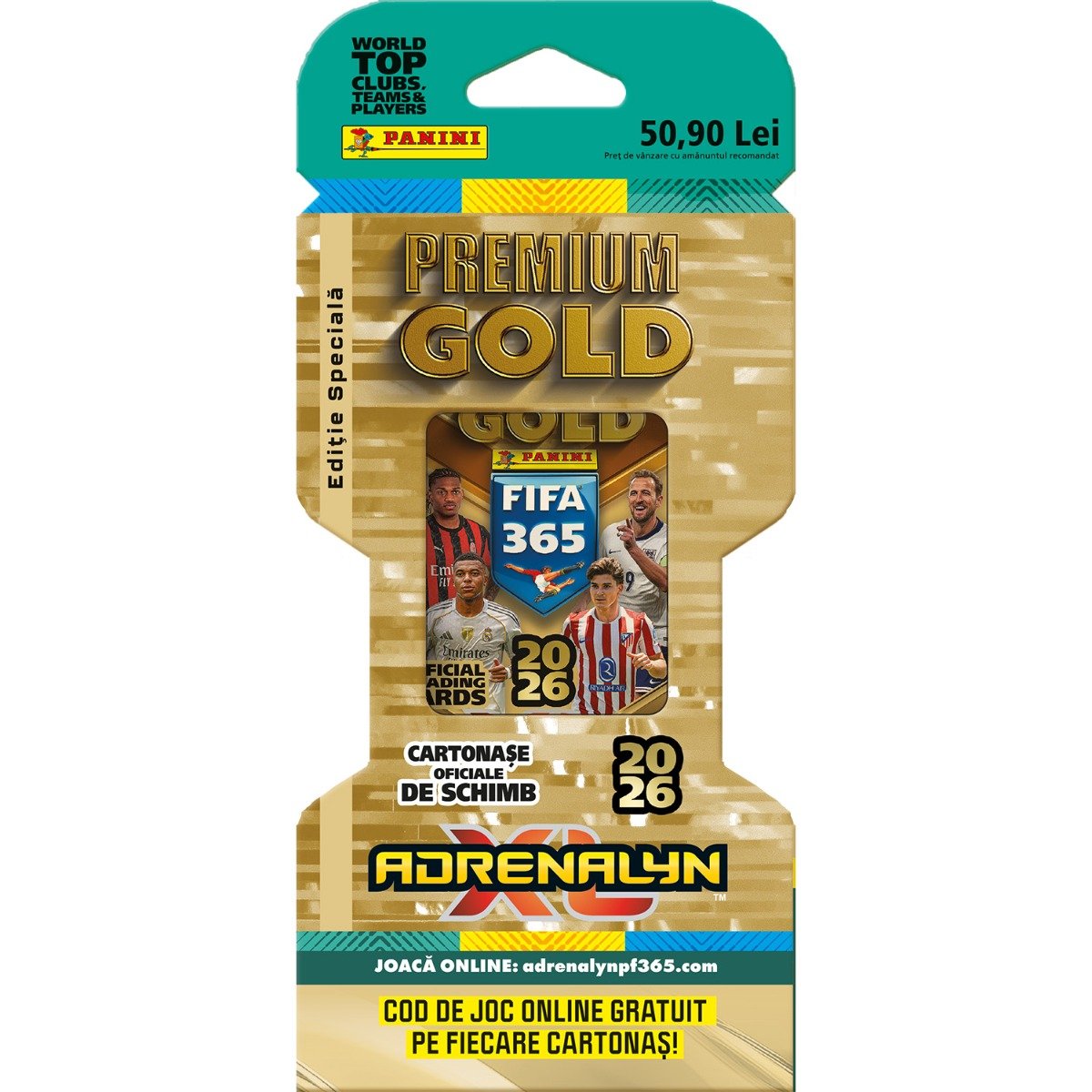 Set cartonase, Panini, Premium Gold, FIFA 365 Adrenalyne 2025-2026