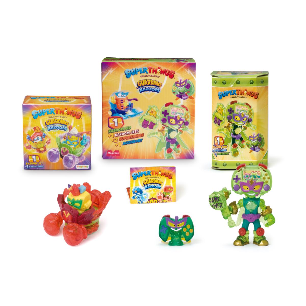 Set 3 figurine,Â SuperThings,Â Guardians of Kazoom Kid si Kazoom Slider, Verde