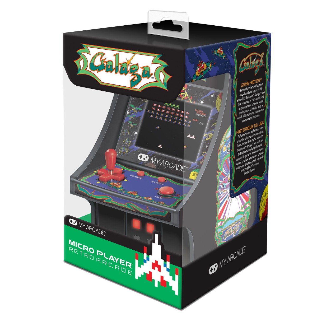 Mini consola retro, My Arcade, Micro Player, Galaga