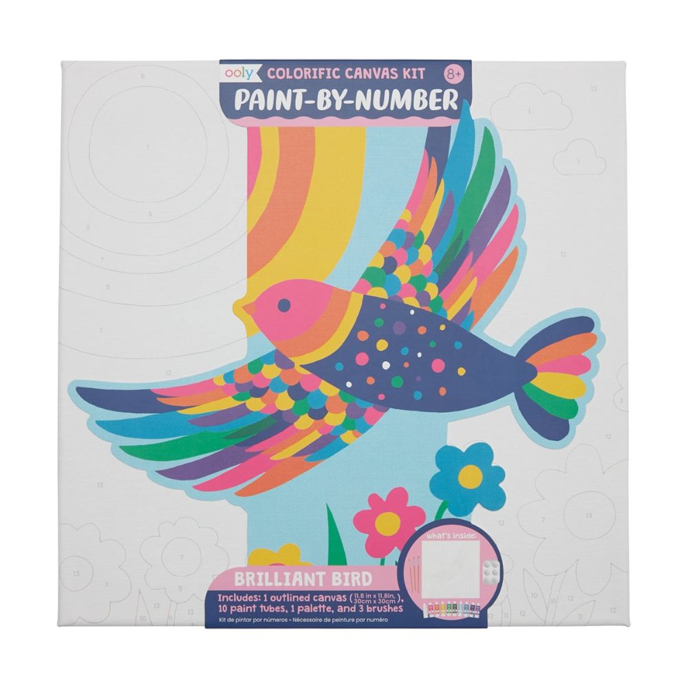 Set creativ picteaza pe numere Ooly, Brilliant bird Bird imagine 2022 protejamcopilaria.ro