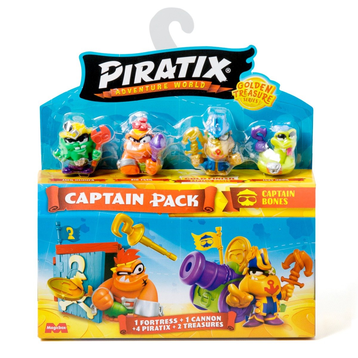 Set 4 figurine, Piratix, Golden Treasure, Captain Bones