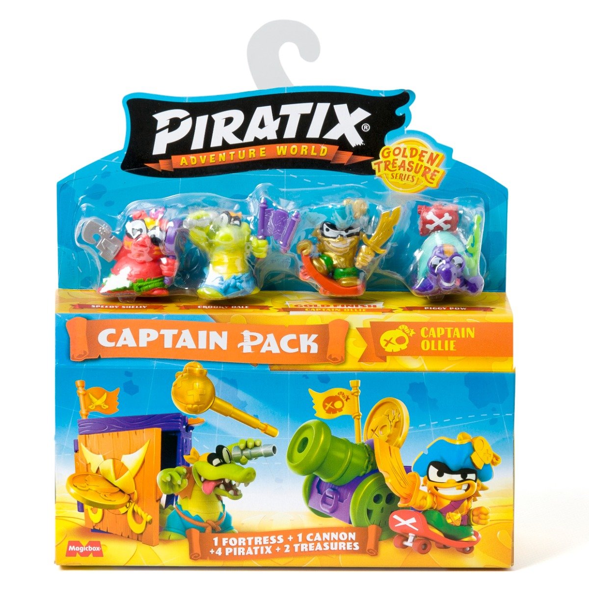 Set 4 figurine, Piratix, Golden Treasure, Captain Ollie