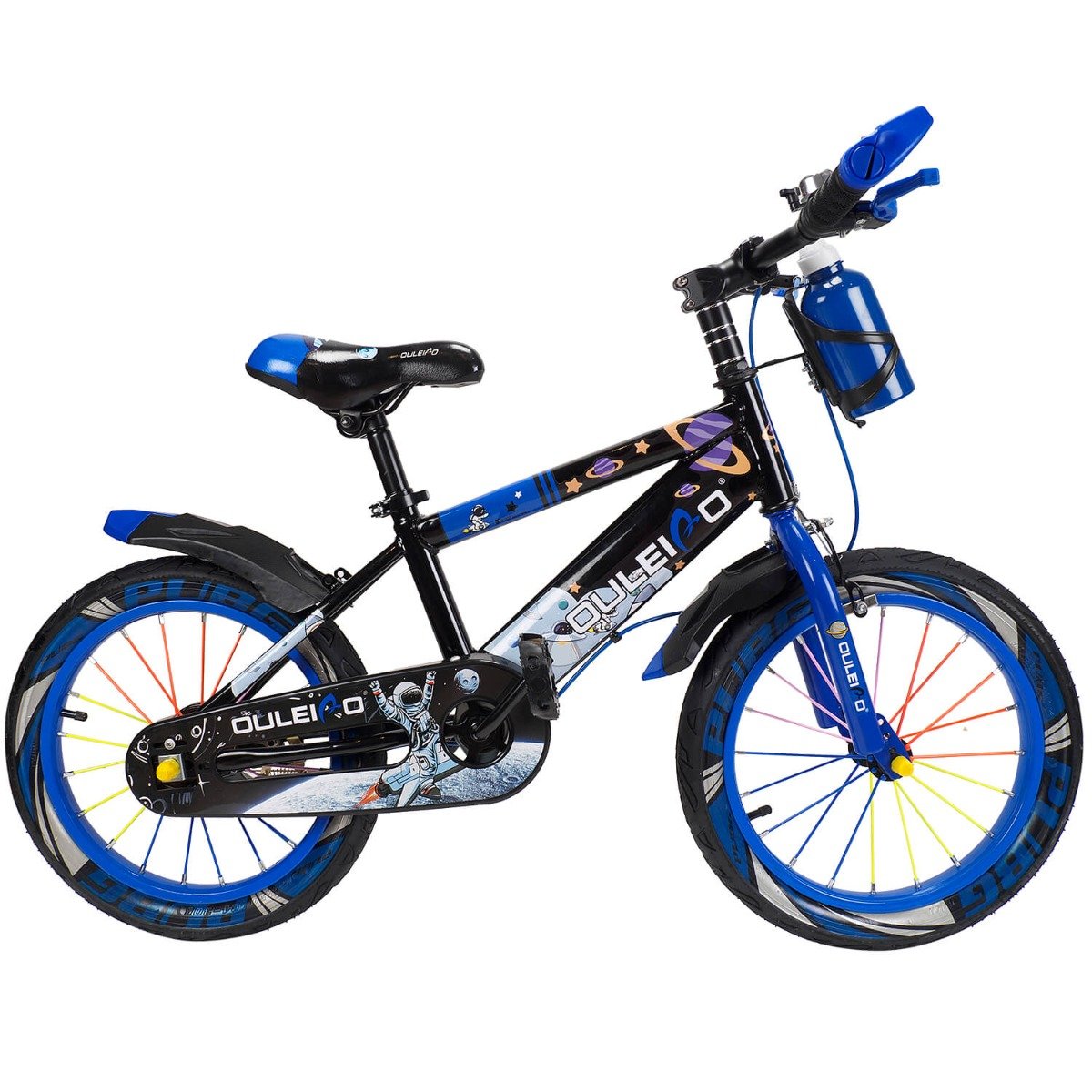 Bicicleta copii 5-7 ani, cu roti ajutatoare, Action One Genesis, 16 inch, Albastru Action One imagine noua