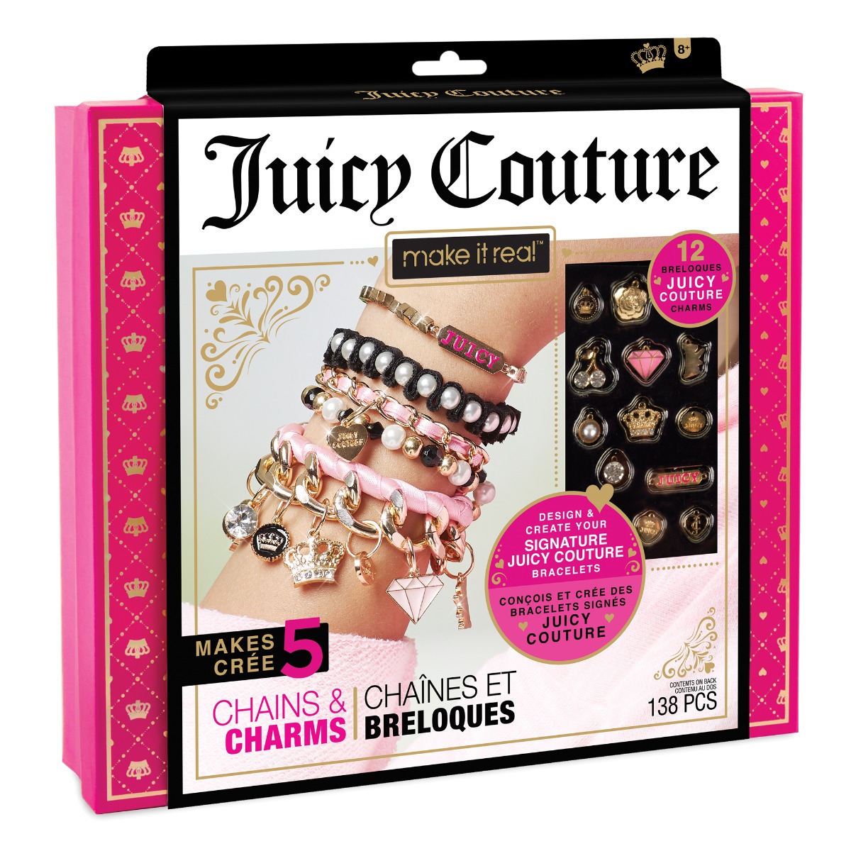 Set de bratari Juicy Couture Chains and Charms, Make It Real, 138 piese 1:38 imagine 2022 protejamcopilaria.ro