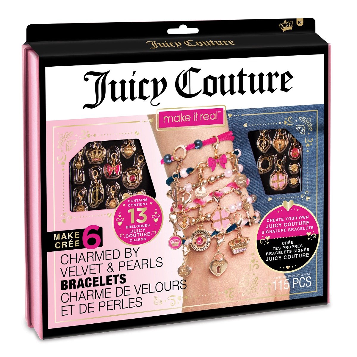 Set de bratari si bijuterii Juicy Couture Charmed By Velvet and Pearls, Make It Real and imagine 2022 protejamcopilaria.ro