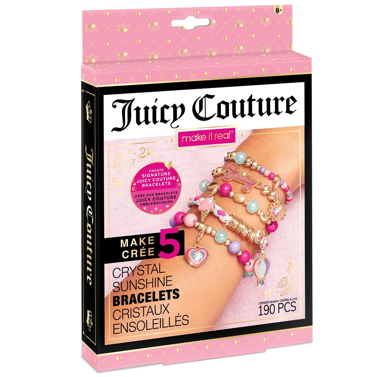 Set de creat bratari Make It Real, Juicy Couture Crystal Sunshine, 190 piese