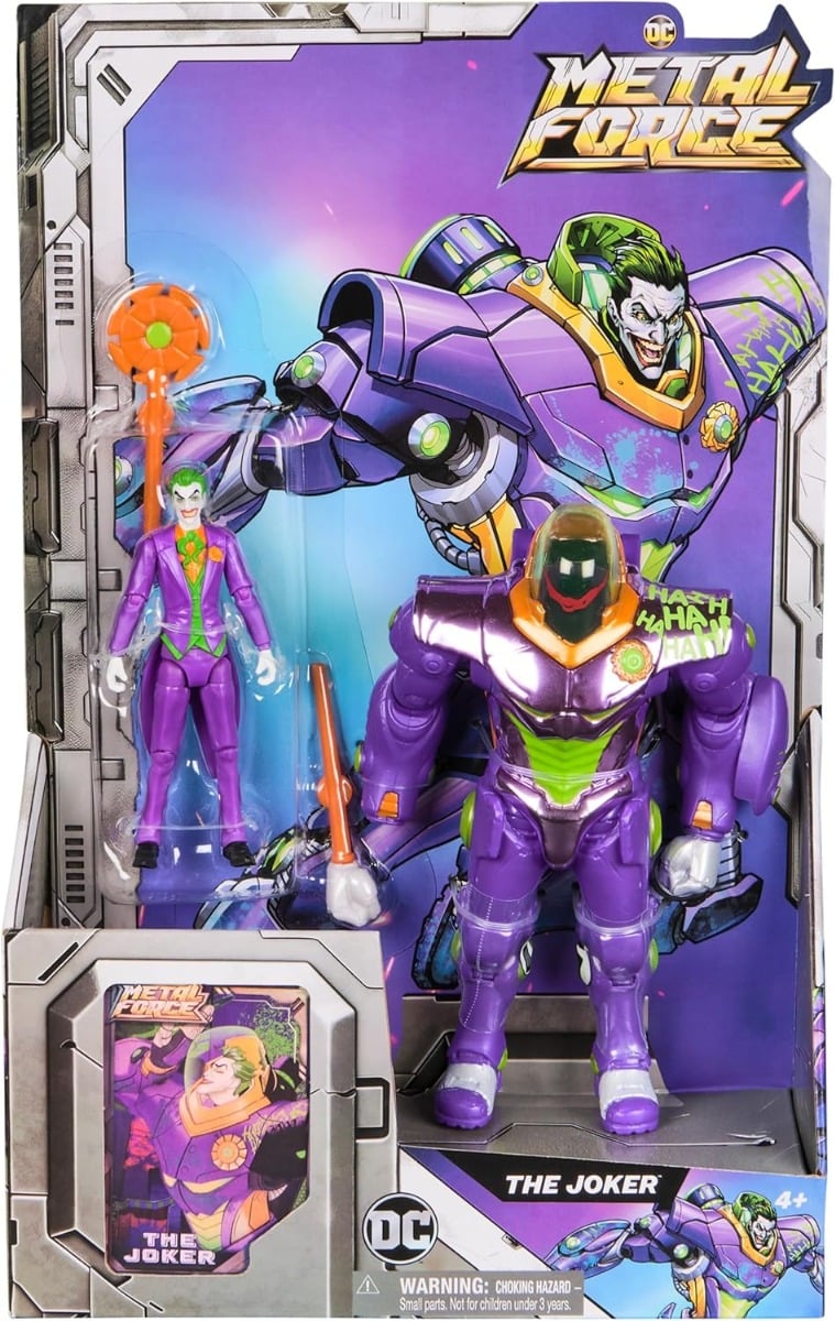 Set figurina cu armura, Dc Universe, The Joker Metal Force, 15 cm, 6071724
