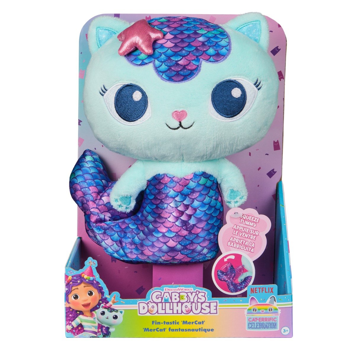 Jucarie de plus, Gabbys Dollhouse, Deluxe Mercat, 25 cm, 6071766