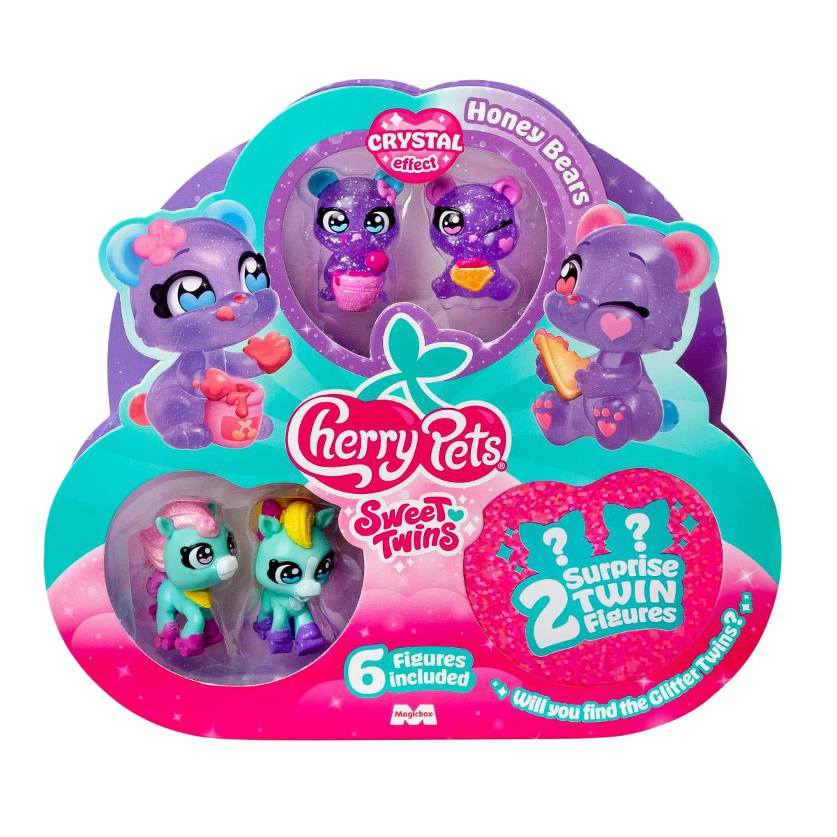 Set 6 figurine, Cherry Pets, Sweet Twins
