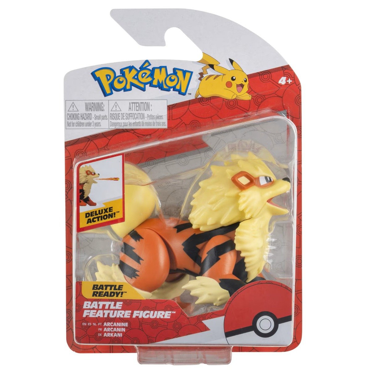 Figurina articulata, Pokemon, Battle Ready, Arcanine, 10 cm