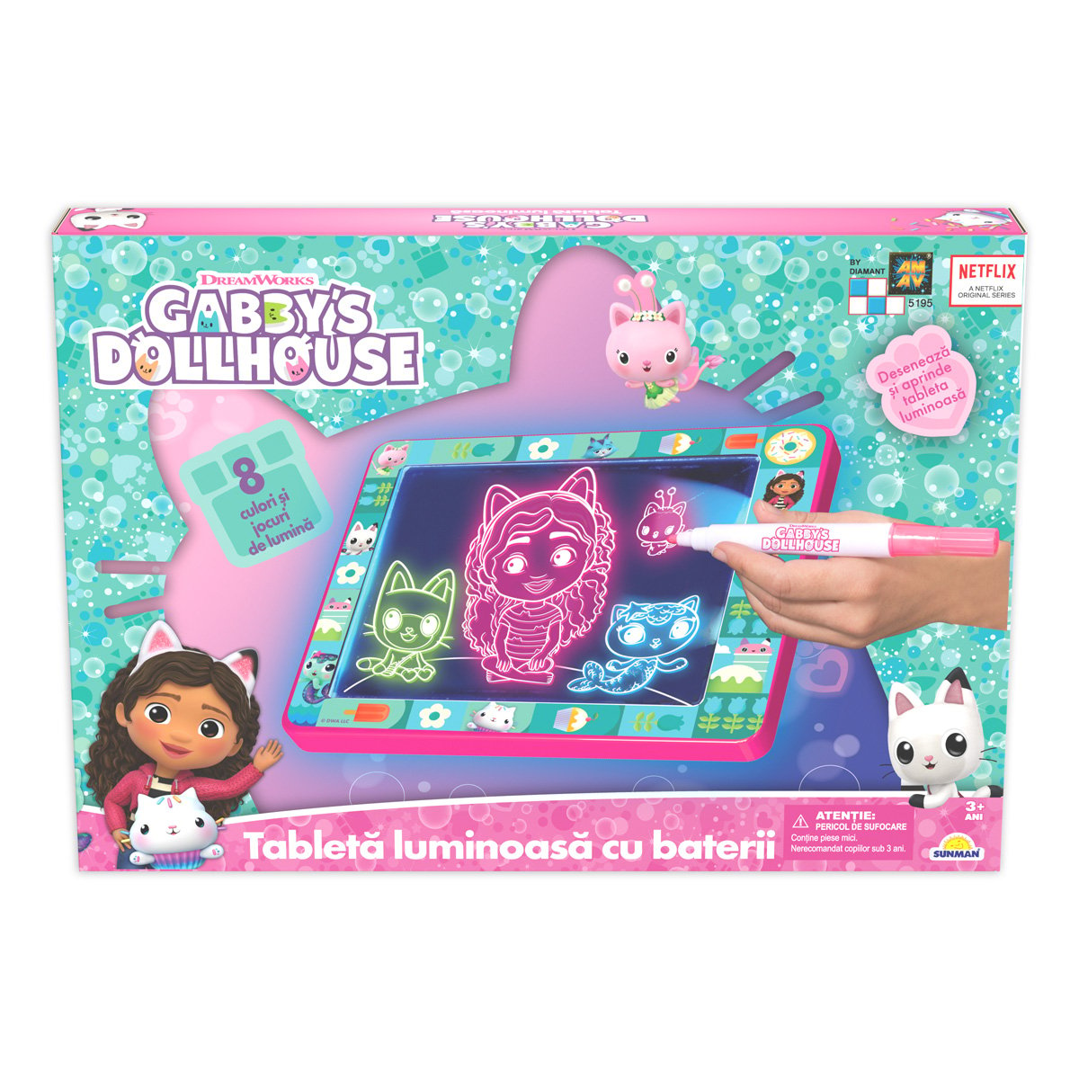 Tableta de desenat, Gabby\'s Dollhouse, Glow Pad